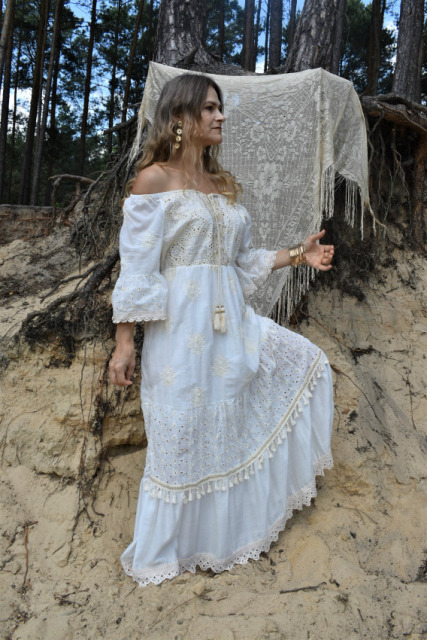 MADE IN ITALY SUKIENKA BOHO MAXI I