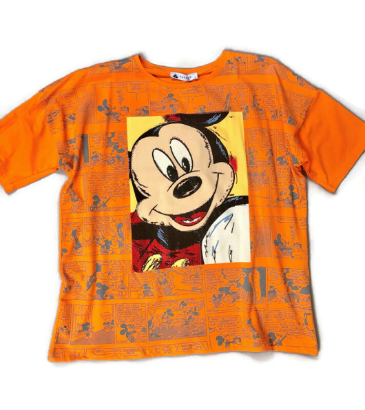 PAKKOO T-SHIRT Z MYSZKĄ ORANGE