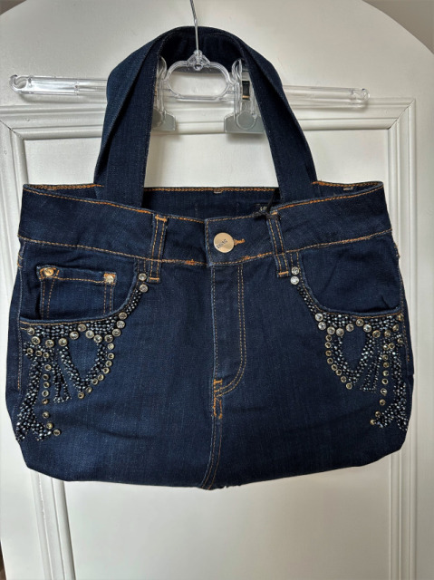 DI'SHE TORBA JEANSOWA GRANATOWA ZDOBIONA DI'SHE TORBA JEANSOWA GRANATOWA ZDOBIONA