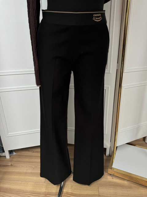 CARMITO CZARNE MOCNO ELASTYCZNE SPODNIE NA GUMIE CARMITO CZARNE MOCNO ELASTYCZNE SPODNIE NA GUMIE