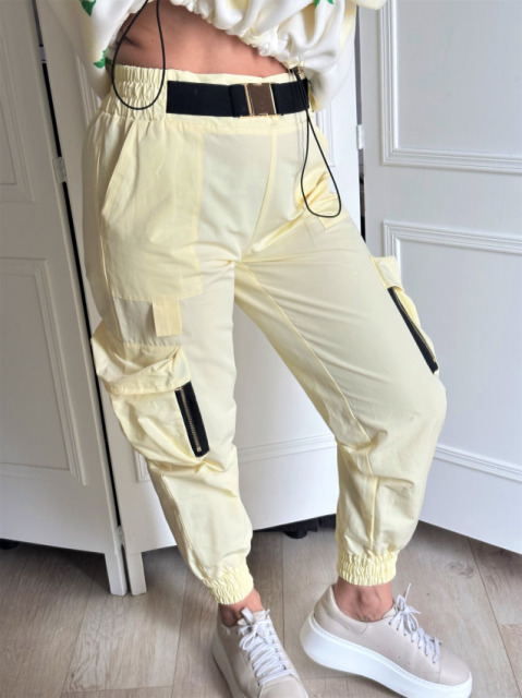 LAVESTINO ZGRABNE SPODNIE BOJÓWKI CYTRYNA