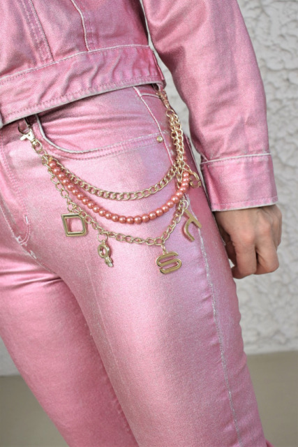 DI'SHE JEANSY METALICZNE PINK