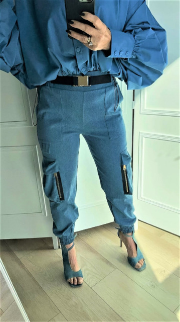 LAVESTINO ZGRABNE SPODNIE BOJÓWKI JEANSOWE