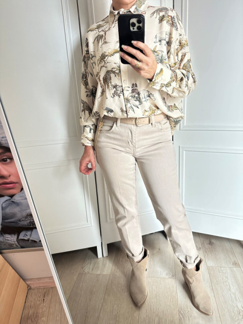 DI'SHE JEANSY BOYFRIENDY JASNY BEŻ