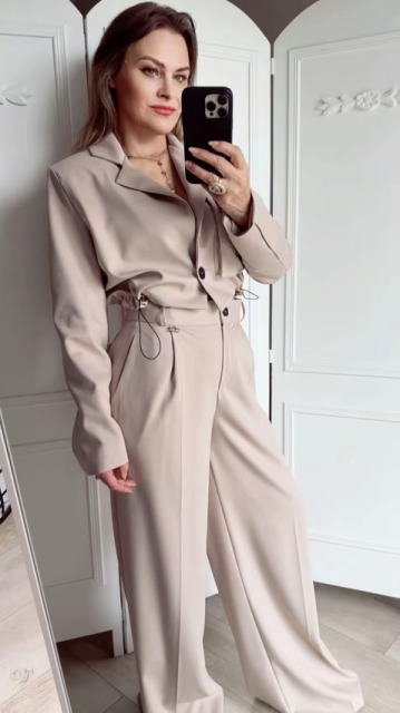 LAVESTINO GARNITUR 2 CZ ZE SPODNIAMI BEŻOWY