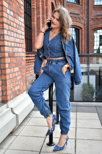 La Diva Mia KOMPLET VANG DENIM ZE SPODNIAMI
