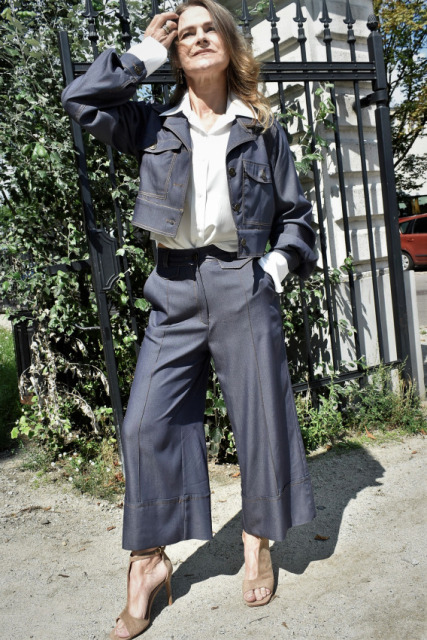 La Diva Mia KOMPLET JEANS SZARY 2 CZĘŚCI